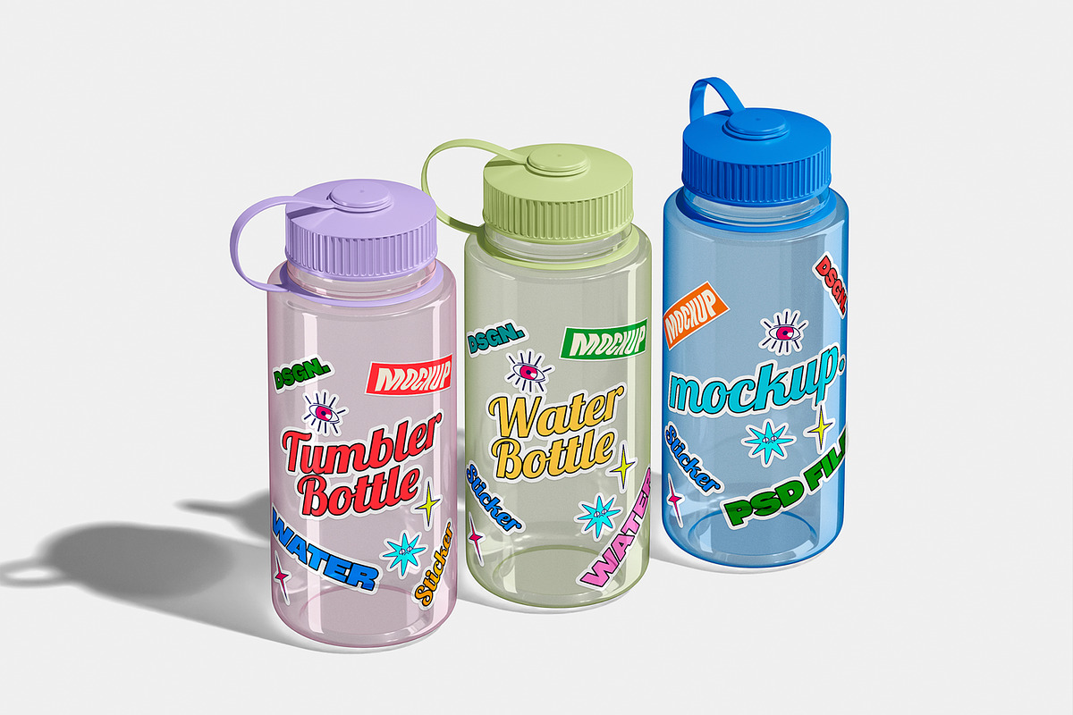 Plastic Water Tumbler Bottle Mockup, a Cups & Container Mockup by Permadi Creative (Photo 5 of 5)