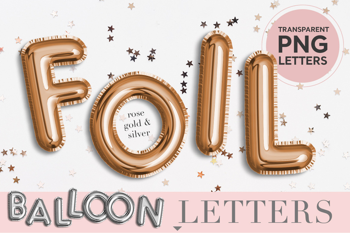Foil Balloon Letters, an Object Graphic by Evlogiev Studio (Photo 1 of 7)