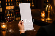 Restaurant Menu / Wine List Mockup, an Advertising Mockup by Serenefeeling (Thumbnail 1 of 6)