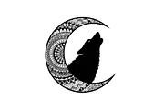 Mandala Moon Wolf SVG Bundle, an Illustration by Gaye Art (Thumbnail 13 of 31)