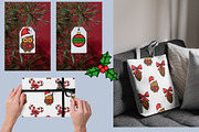 Christmas Owl: Patterns & Clipart, a Seasonal Illustration by Elatedowl (Thumbnail 14 of 16)