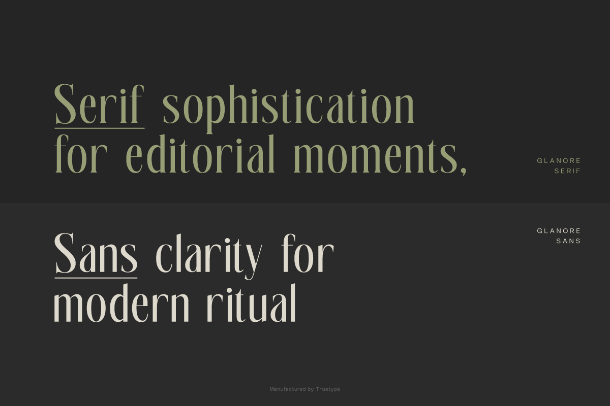 TRT Glanore Elegant Serif Sans Duo, a Sans Serif Font by truetype (Photo 5 of 15)