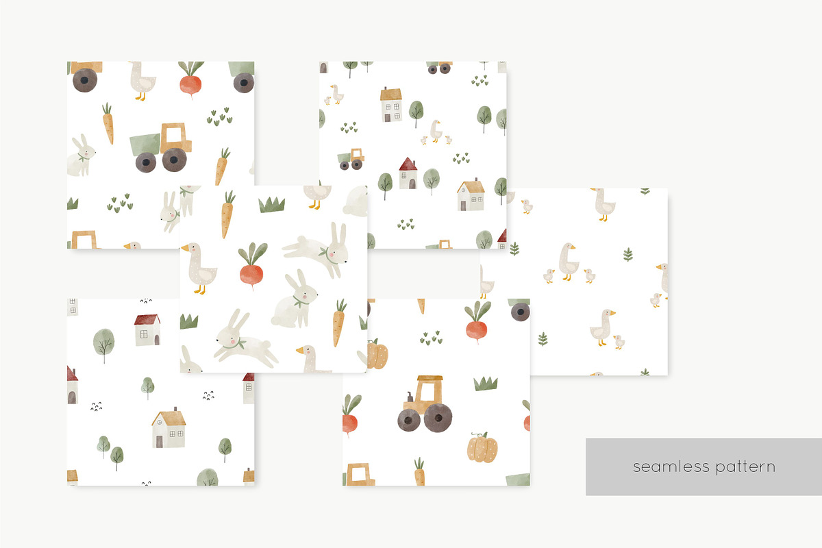 Watercolor Happy Farm, an Animal Illustration by Cute And Wild (Photo 2 of 6)