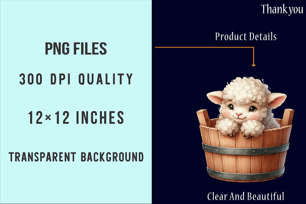 Farm Animals Baby Nursery Clipart, an Illustration by SinaCreation (Photo 4 of 5)