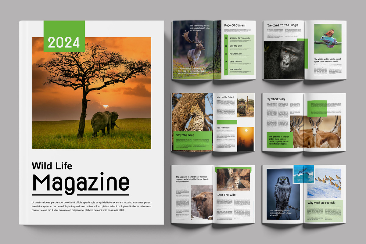 Wild Life Magazine Template, a Magazine Template by ContestDesign (Photo 1 of 4)