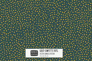 Gold Confetti Dots Seamless Pattern, a Texture Graphic by Irina Ostapenko