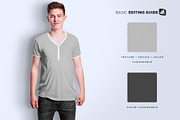 Men's Vneck Tshirt Mockup, a Shirt Mockup by Designertale (Thumbnail 9 of 12)