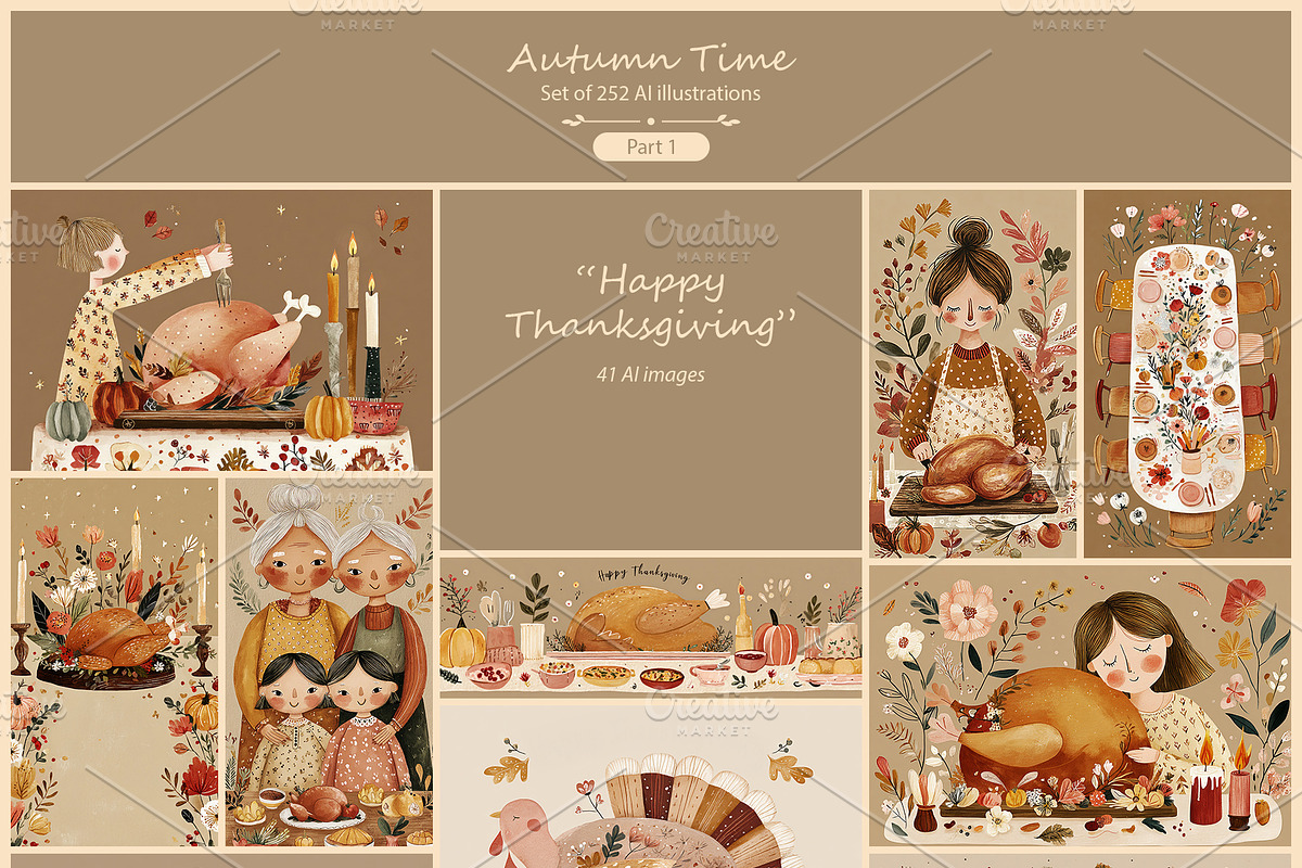 Autumn Time 4- 252 AI illustrations, a Seasonal Illustration by Pundateam (Photo 9 of 9)