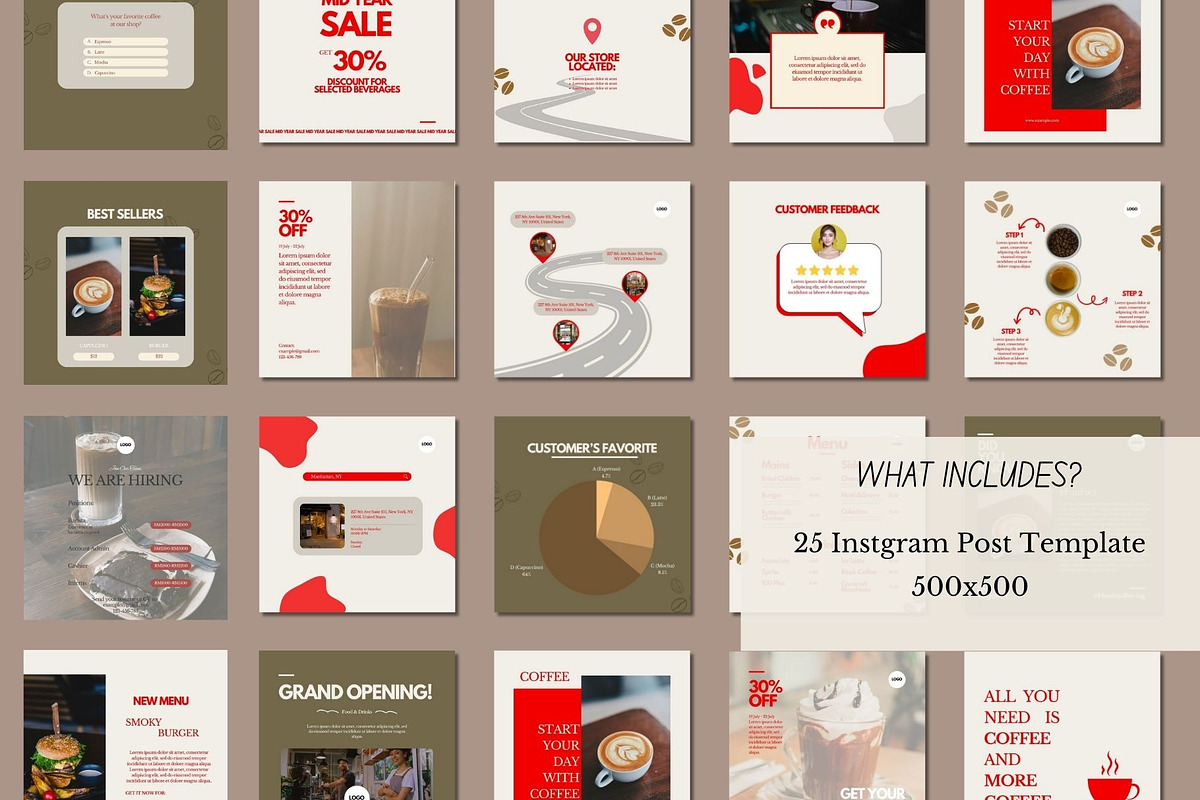 Canva Template | Coffee Shop IG Post, a Templates & Theme by Bux Vision (Photo 3 of 4)