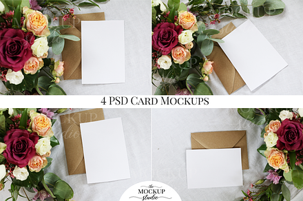 Invitation Mockups With Envelope