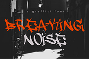Breaking Noise - Graffiti Font, a Handwritten Font by BeadyLab (Thumbnail 1 of 7)