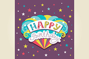 Happy birthday greeting cards, a Card Template by piyacler (Thumbnail 2 of 2)