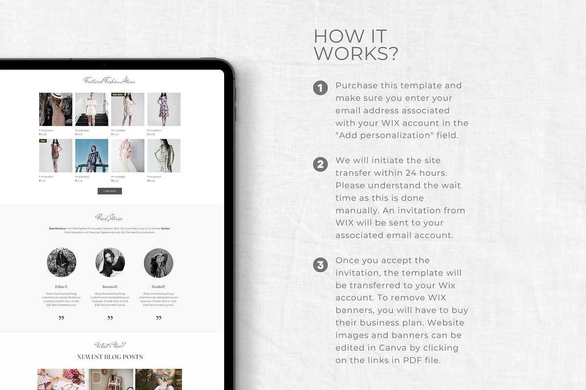 Wix Website Online Clothing Store, a Wix Template by Kromatic Design Studio (Photo 9 of 10)