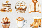 Cozy Caramel & White Fall Clipart, an Illustration by Black Bird Studio (Thumbnail 3 of 6)