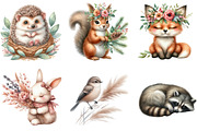 Boho Woodland Animal Clipart Bundle, an Illustration by DreamArtGraphic (Thumbnail 2 of 4)
