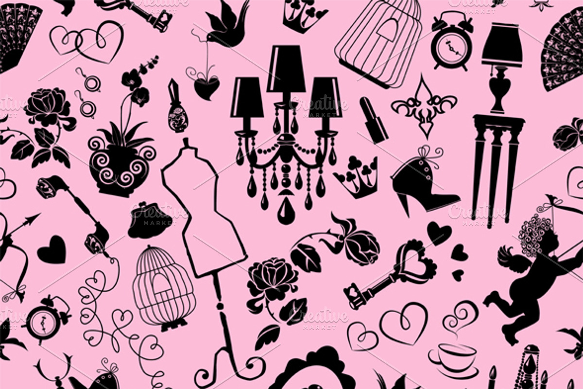 Seamless pattern with glamour access preview 2