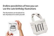 Cute doodle birthday icons, a Seasonal Illustration by Liz Pengilley Studio (Thumbnail 4 of 4)