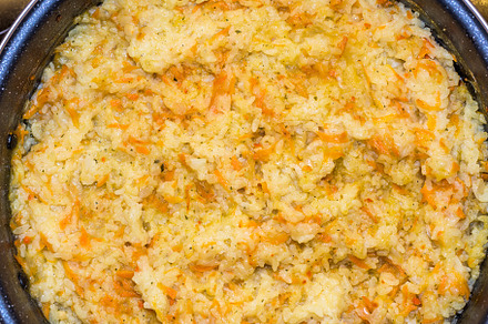 Top view of risotto texture, a Photo by wr7 Media