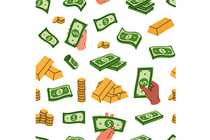 Dollar bills pattern. Cash money, a Finance Illustration by GraphiShop