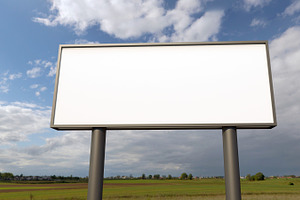 Billboard Sign Mockup Front View