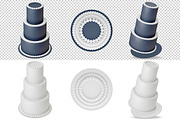 Tiered cake Mockup set. PSD mockup., a Product Mockup by NatalyaZelenova (Thumbnail 2 of 7)