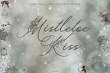 Mistletoe Kiss. Christmas font