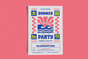 Retro Summer Party Sunset, a Flyer Template by Me55enjah Design (Thumbnail 2 of 4)
