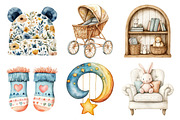 Baby Shower Boho Nursery Clipart, an Illustration by Daily.Designs (Thumbnail 4 of 5)