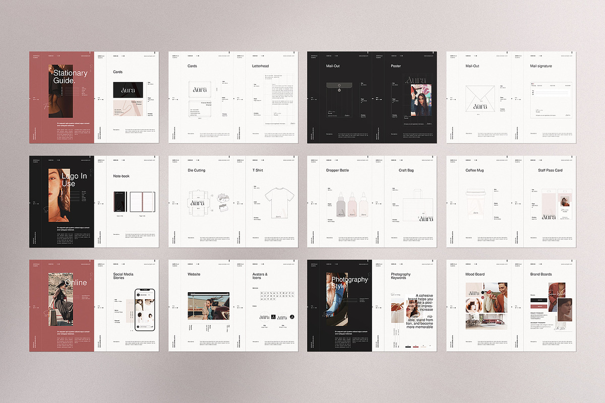 AURA | Brand Guidelines Template, a Brochure Template by ArtisanaAura (Photo 20 of 20)