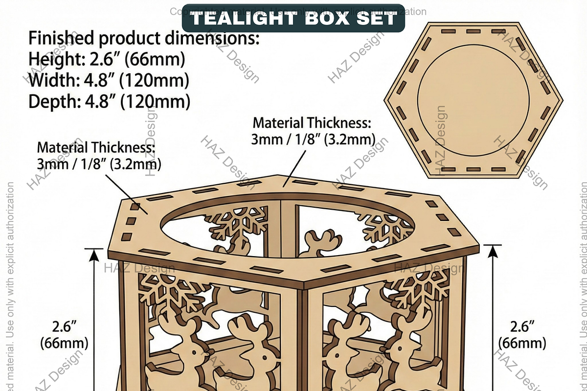 Christmas Tea Light Holder Bundle, a Graphic by AtacanDigital (Photo 2 of 7)
