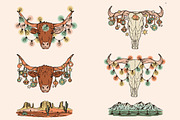 Festive West • Cowboy Christmas, an Illustration by Pony Gold Studio (Thumbnail 5 of 7)