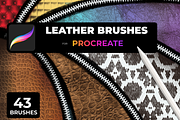 LEATHER brushes for   PROCREATE, a Brush Add-On by Graphics Resources (Thumbnail 1 of 11)