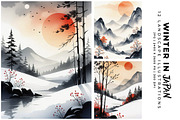Winter in Japan, a Seasonal Illustration by Digital Art Creations (Thumbnail 1 of 7)
