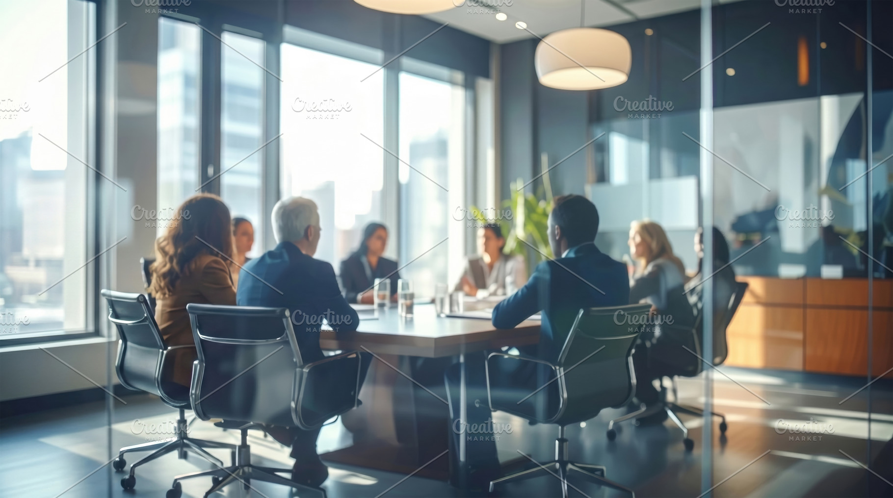 Corporate Boardroom Meeting in Modern Office, a Business Photo by Davizro's Market