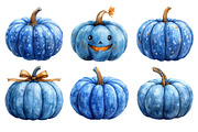 Watercolor Pumpkin Clipart, an Illustration by SinaCreation (Thumbnail 2 of 5)