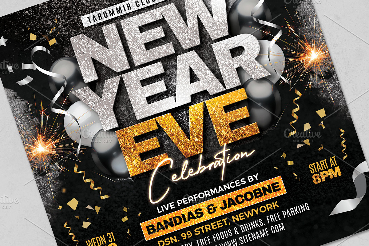 New Year Eve Flyer, a Flyer Template by Tarommir (Photo 3 of 3)