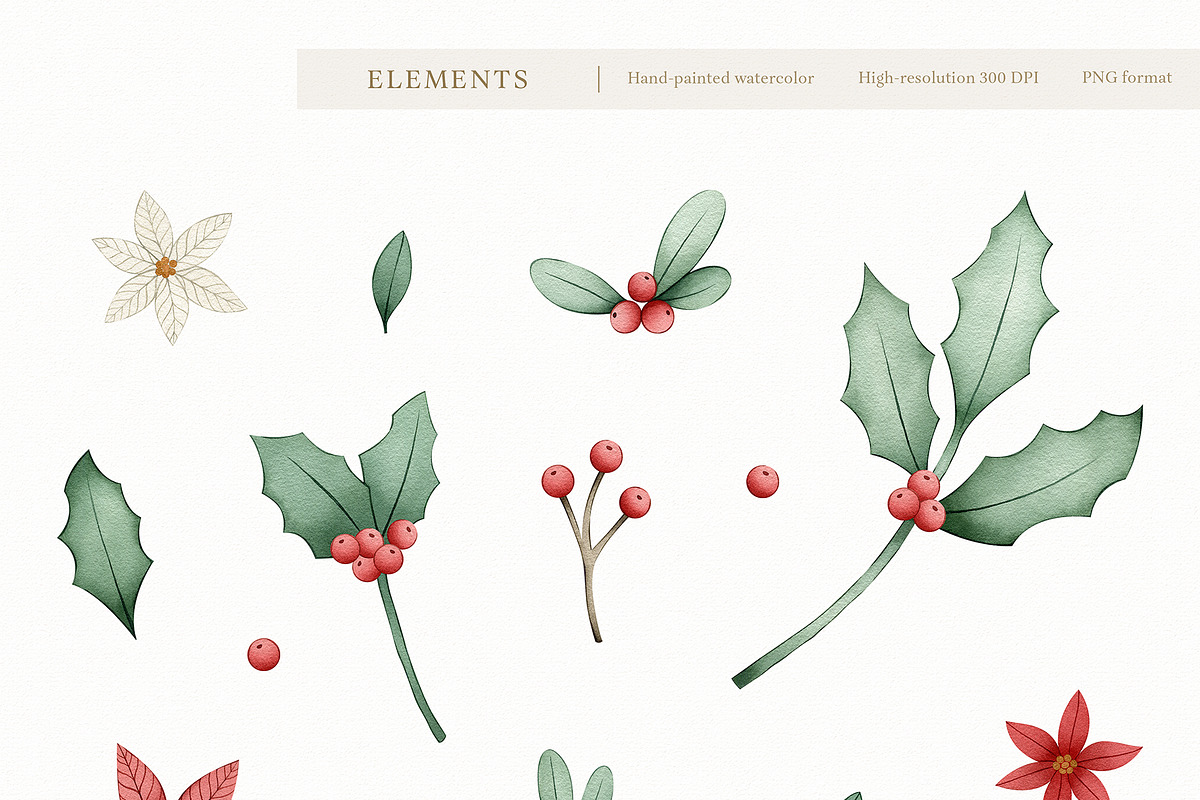 Watercolor Whimsical Christmas Set, a Decorative Illustration by Carol Lozove (Photo 8 of 44)