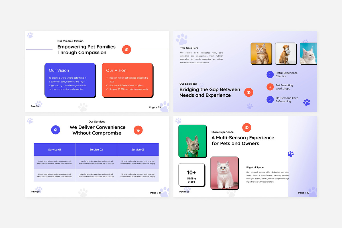 Purple Modern Pet Care Presentation, a Presentation Template by Eklip Studio (Photo 4 of 6)