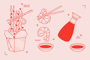 Japanese Food Vector Illustration