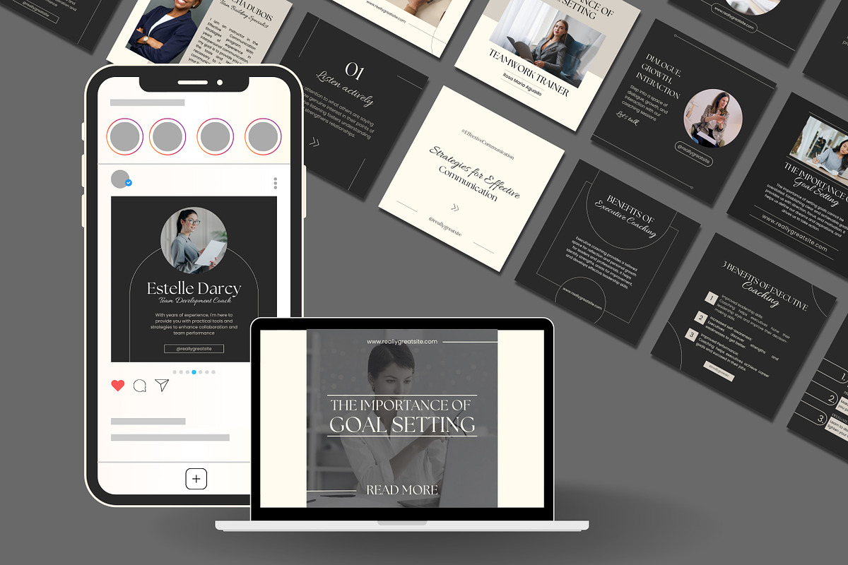 50 Coaching Post Canva Templates, a Templates & Theme by ...