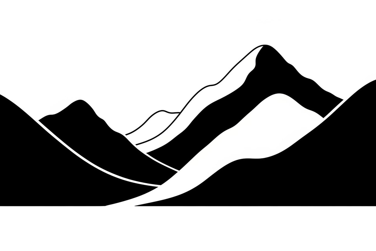 50 Mountain Landscape Silhouette Bun, an Illustration by Designer_Momina (Photo 42 of 51)