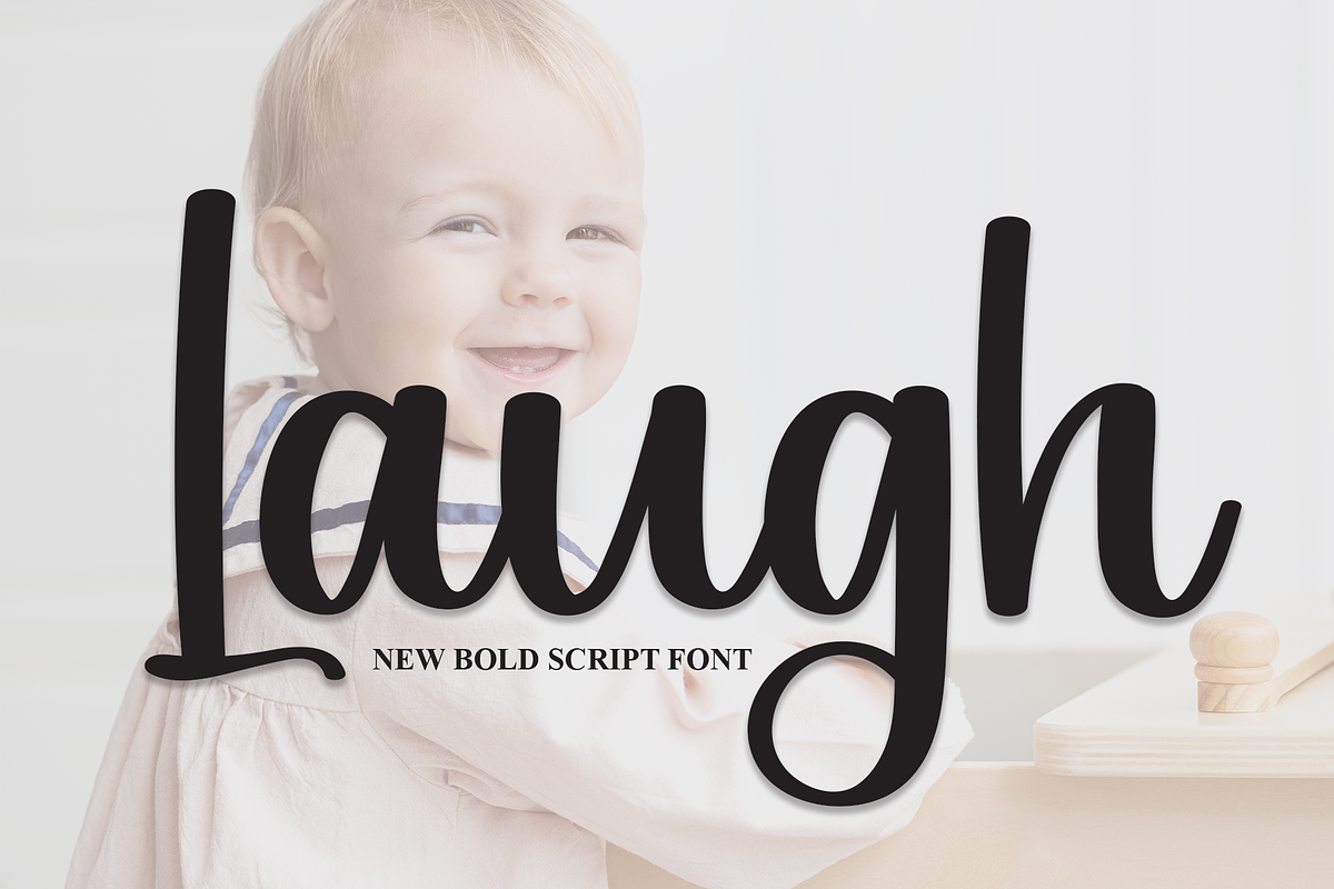 Laugh | Script Font, a Script Font by Scratchones (Photo 1 of 6)