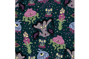 Cartoon characters of scary plants, an Object Illustration by Vectorbuum