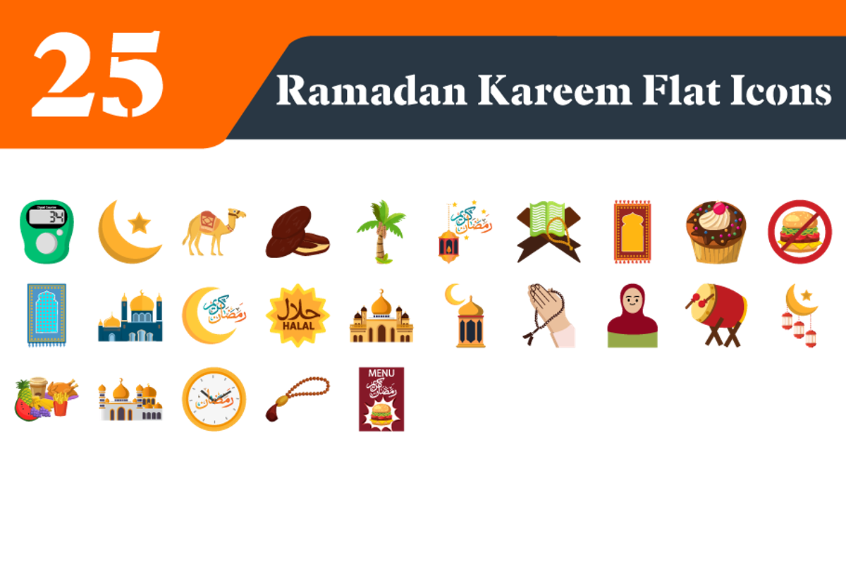 Ramadan Kareem Flat Icons Bundle, a Duotone Icon by EllaMaiyaali (Photo 3 of 3)