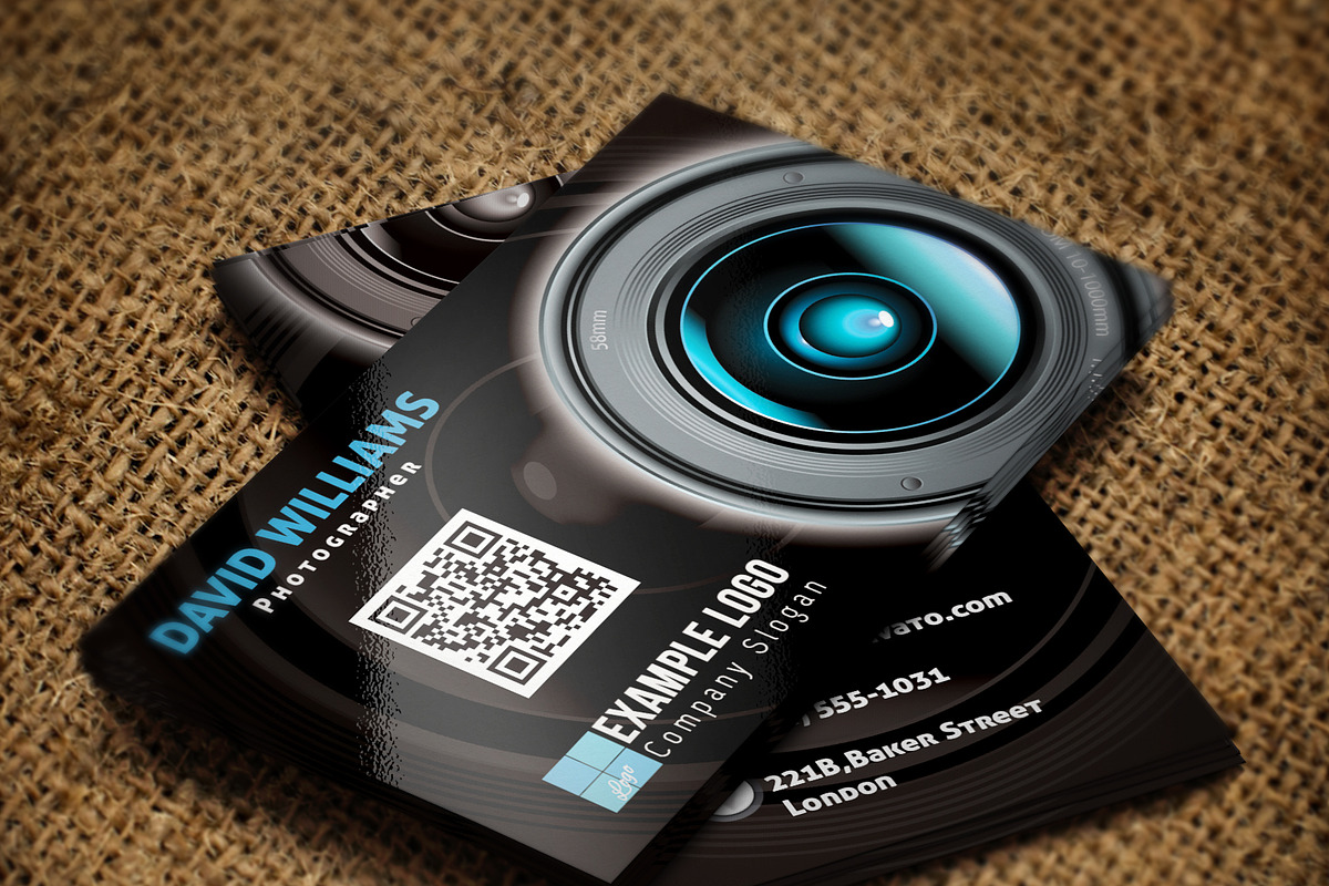 Photographer Business Card, a Business Card Template by pmvch