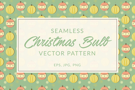 Retro Christmas Bulb Seamless Patter
