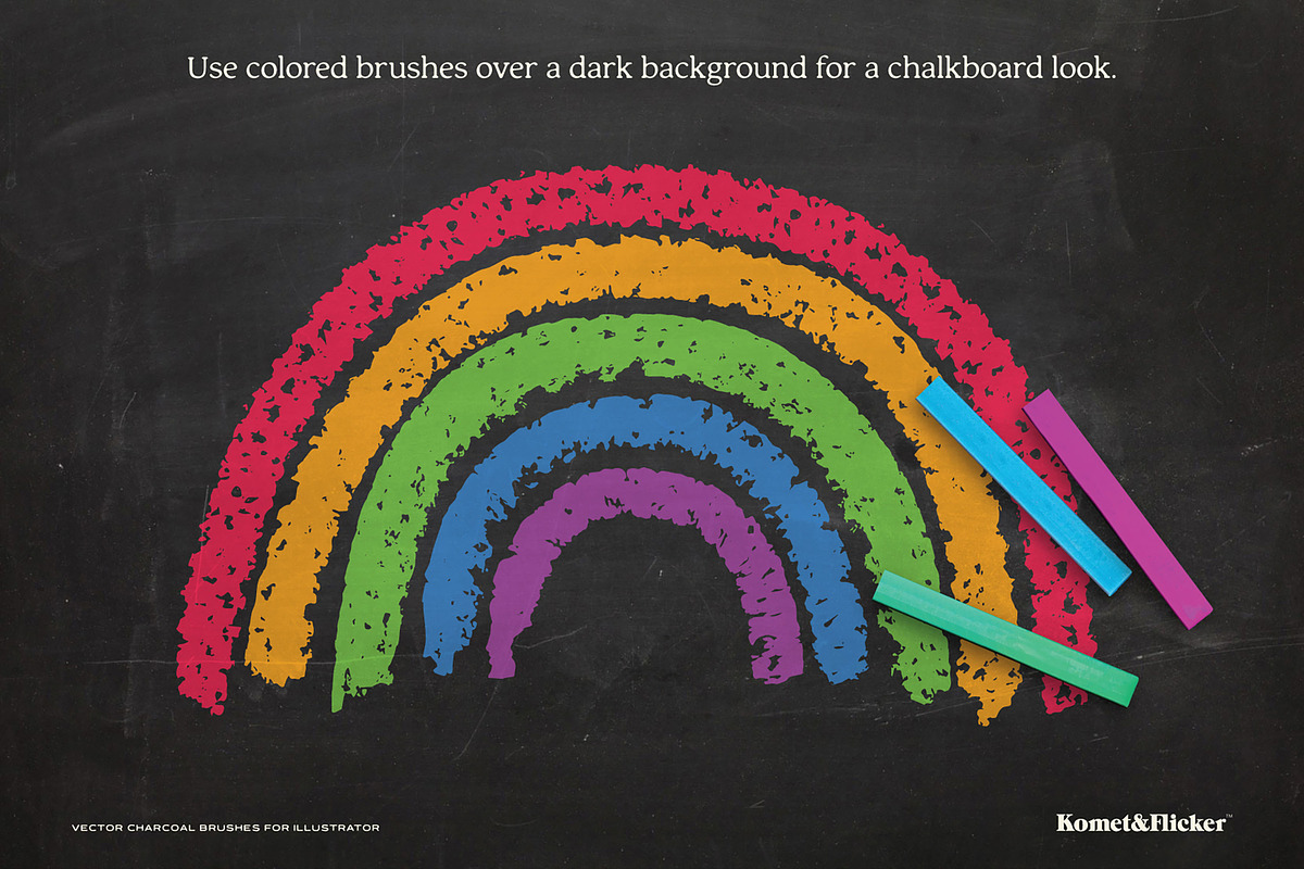 Vector Charcoal Brushes, a Brush Add-On by Komet & Flicker (Photo 9 of 11)
