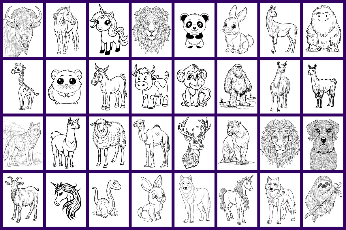 Animal Coloring Page, a Graphic by Forhadx5 (Photo 6 of 10)