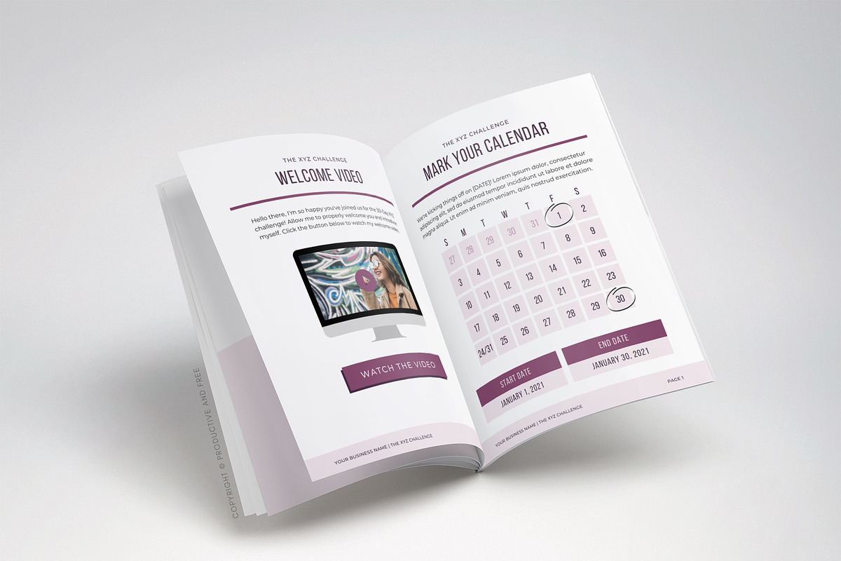 30-Day Lead Magnet Challenge Bundle, a Magazine Template by ProductiveandFree (Photo 14 of 20)
