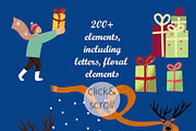 Christmas hand drawn clipart, an Animal Illustration by NataLyaroArt (Thumbnail 3 of 13)